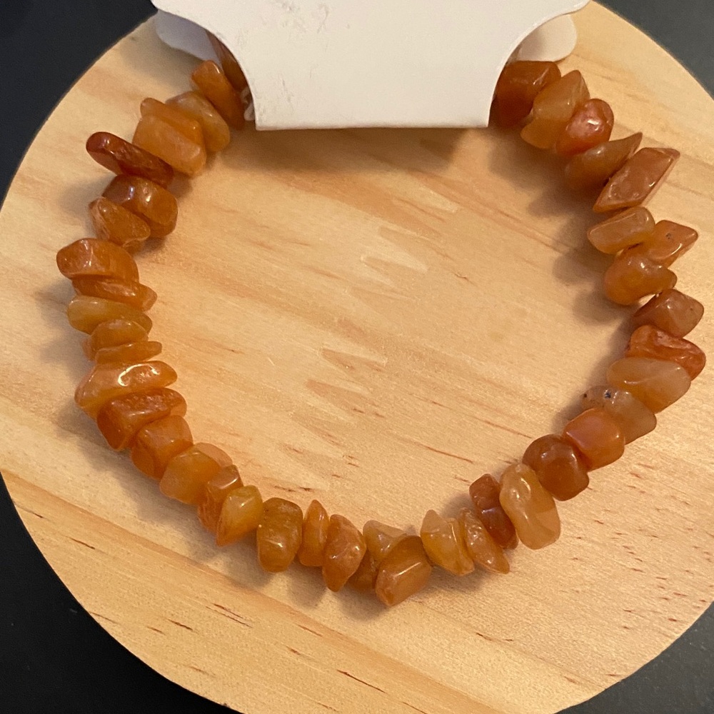 Orange Aventurine gemstone chip Bracelet NEW